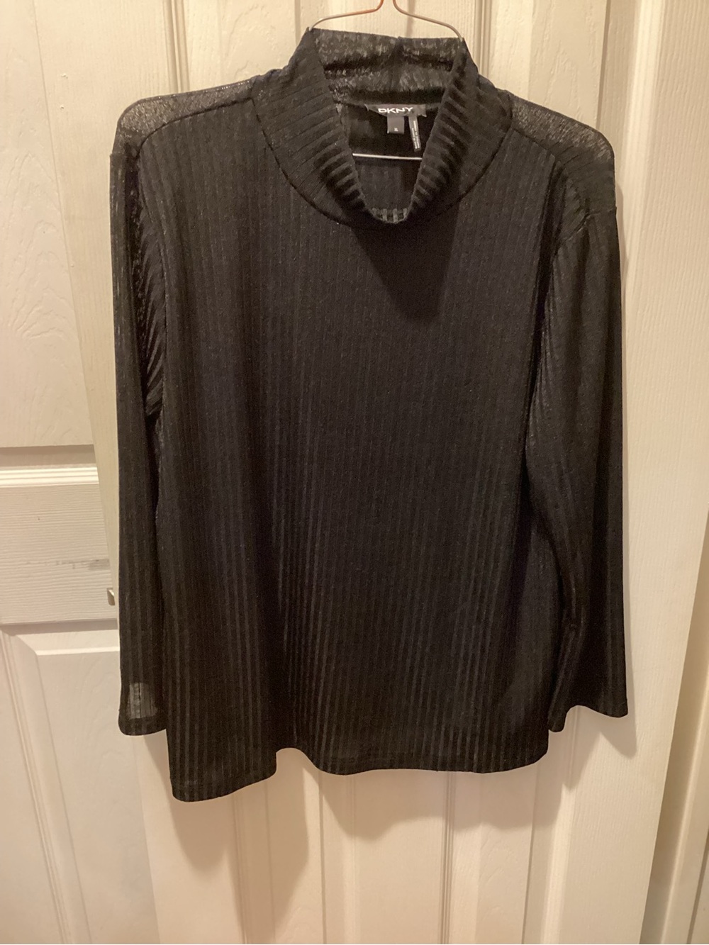 DKNY Black Ribbed Turtleneck Men’s Sweater
